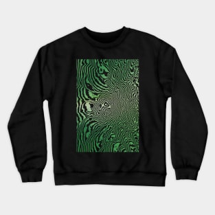 Mount Rainer Painted Green Topographic Crewneck Sweatshirt